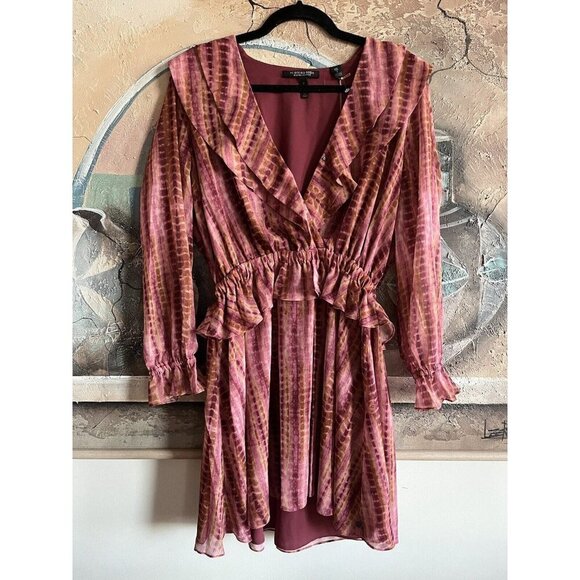 NWT Scotch & Scoda Batik Print Dress With Drop Waist Mini Sz Small - Picture 1 of 8